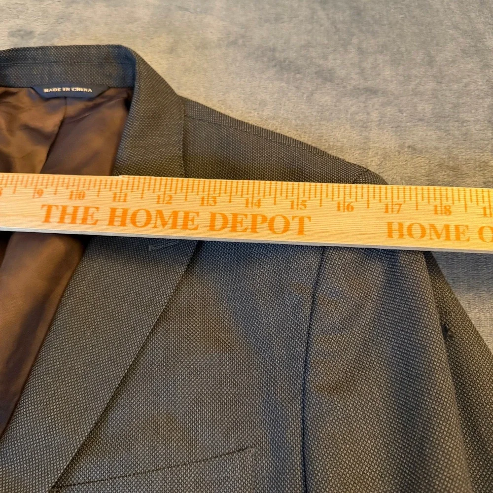 Banana Republic Tailored Fit Blazer Mens 40 Regular Gray Super 120s Wool